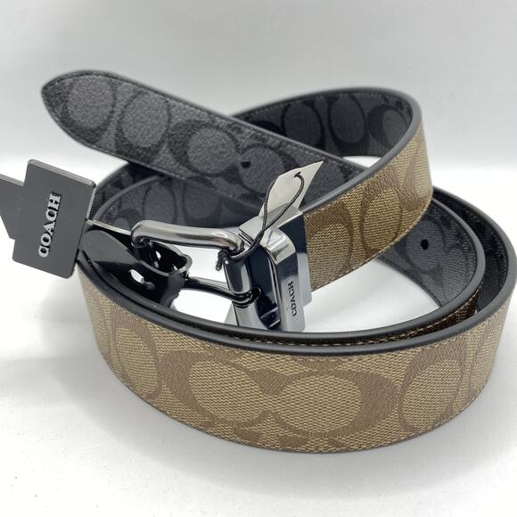 NWT Coach Roller Buckle Cut To Size Reversible Belt, 38 mm CQ008 - Picture 1 of 8